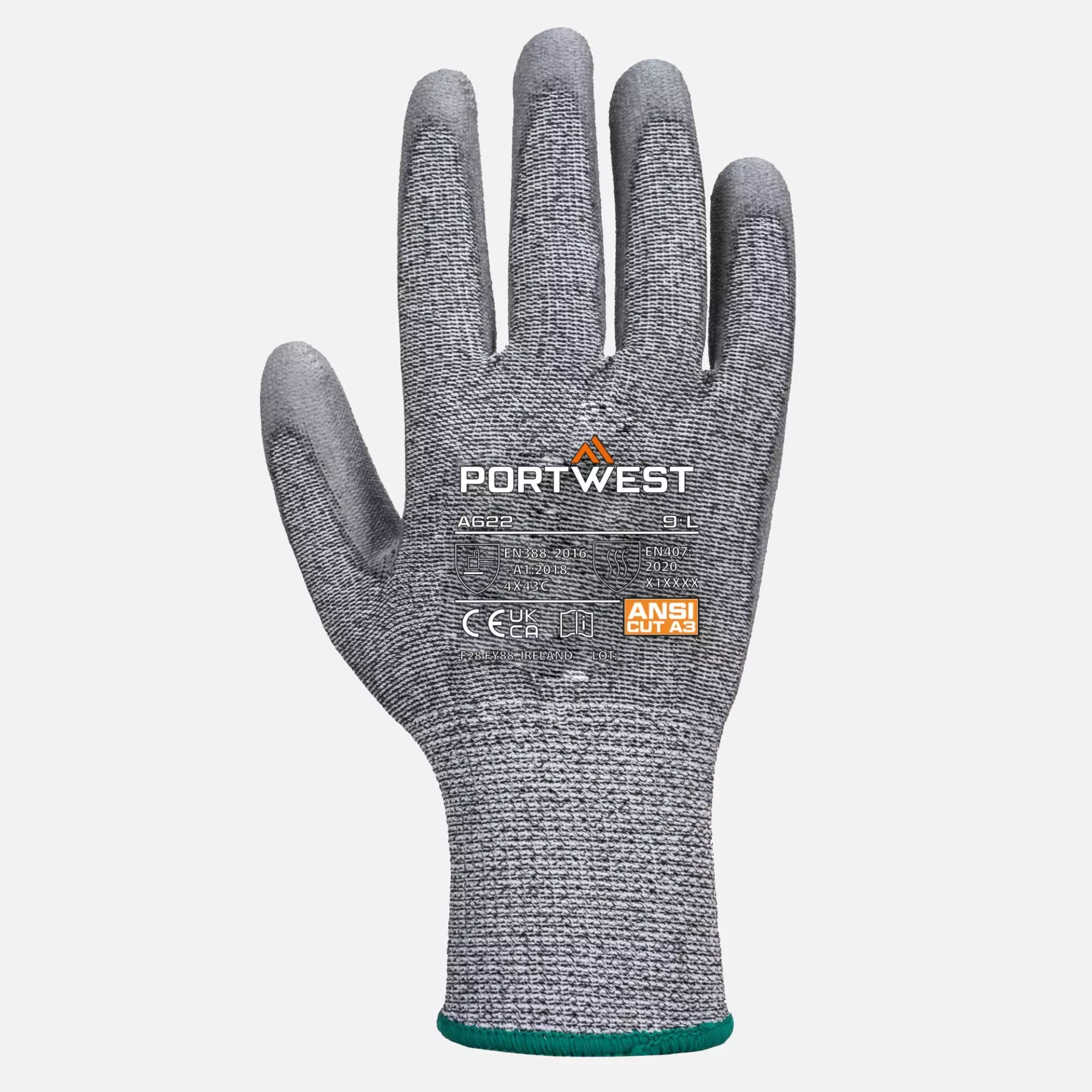 Portwest A622G7R, Cut C13 PU Glove, Grey, image 1