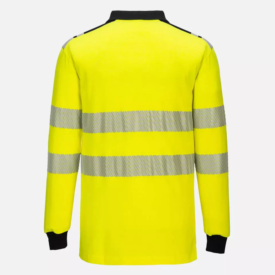 Portwest FR702YBR, PW3 FR Modaflame Hi-Vis Poloshirt, Gelb/Schwarz, image 2, gallery thumbnail