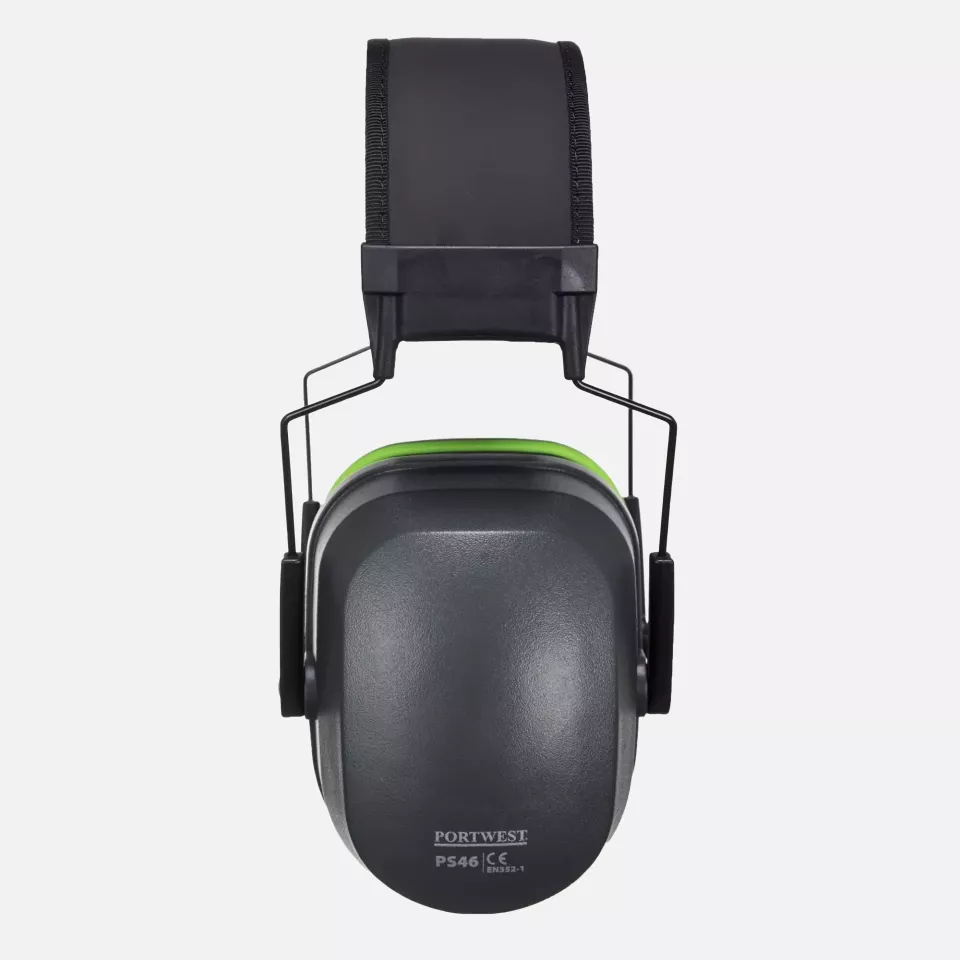 Portwest PS46GRR, Premium Ear Defenders, Grey, image 2, gallery thumbnail