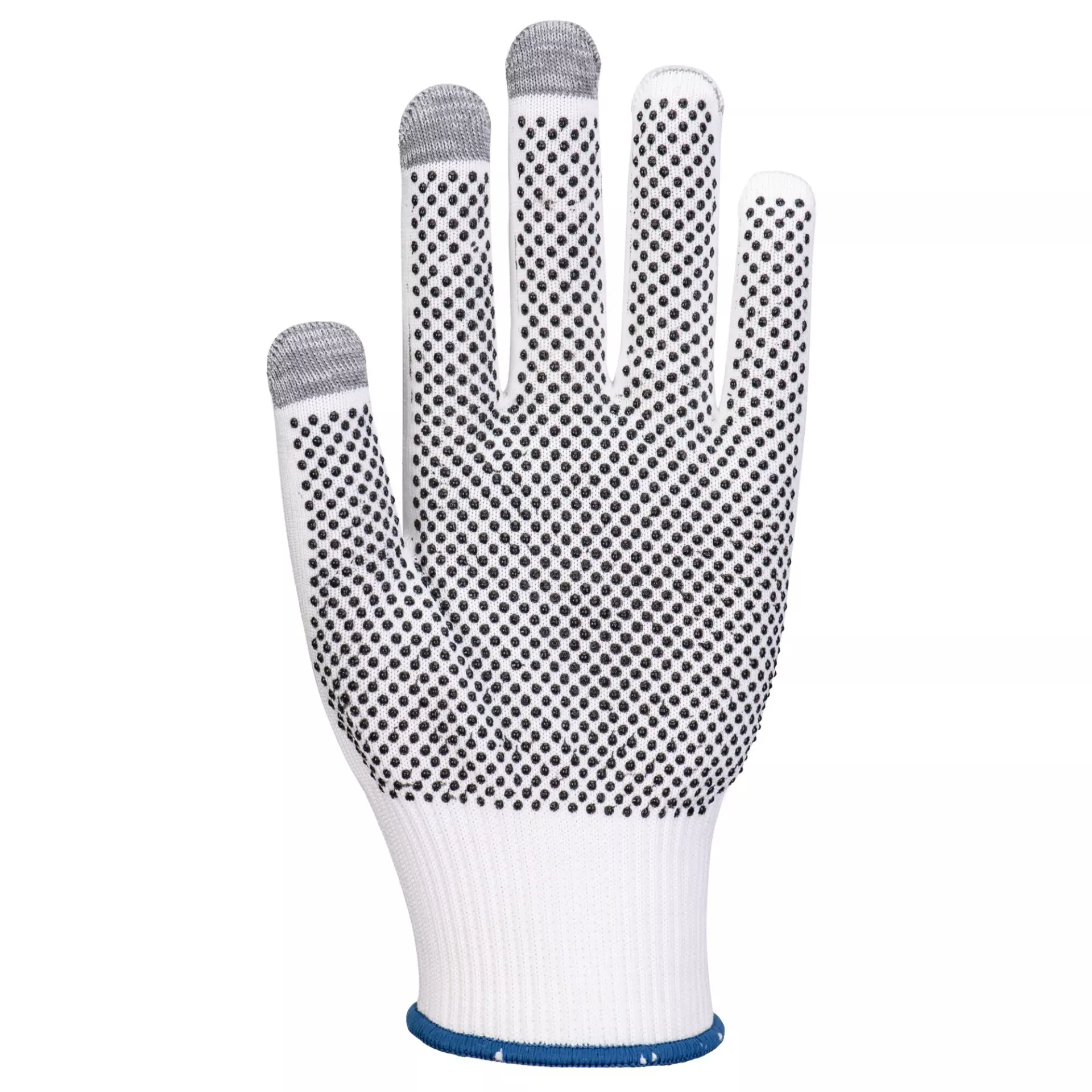 Portwest A118W7R, Grip 13 PVC Dotted Touchscreen Glove, White/Grey, image 2