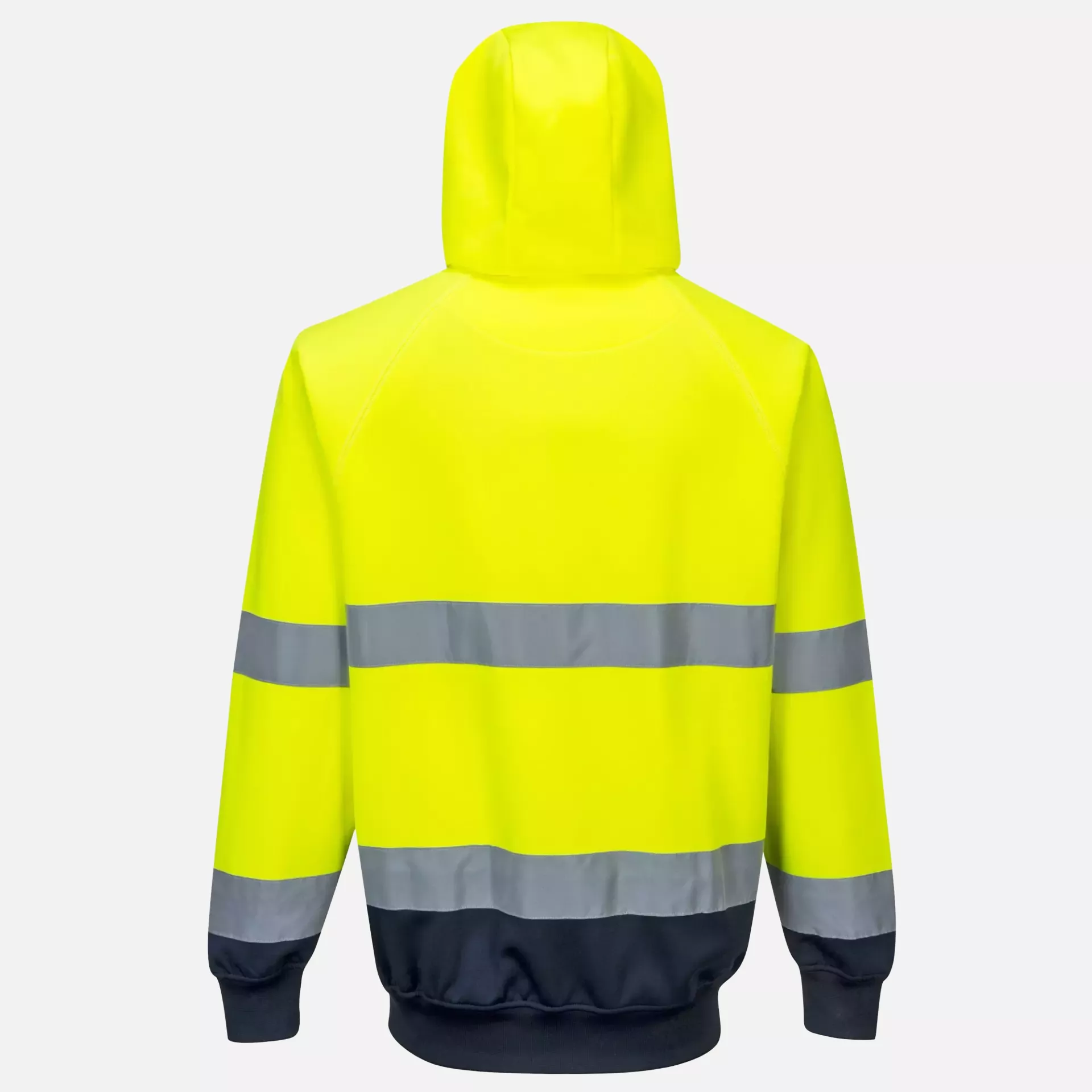 Portwest B316YNR, Hi-Vis Contrast Hoodie, Yellow/Navy, image 2