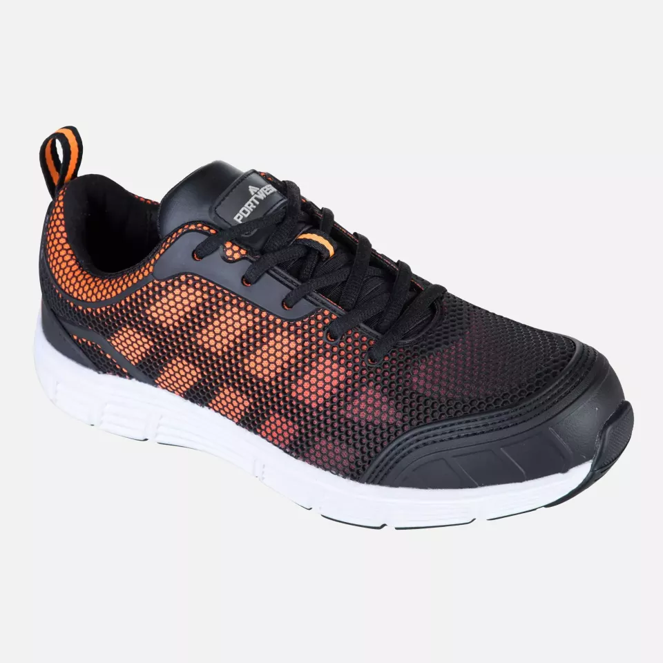 Portwest FT15BKO, Stahl Textil Trainer S1P FO SR, Schwarz/Orange, image 1, gallery thumbnail