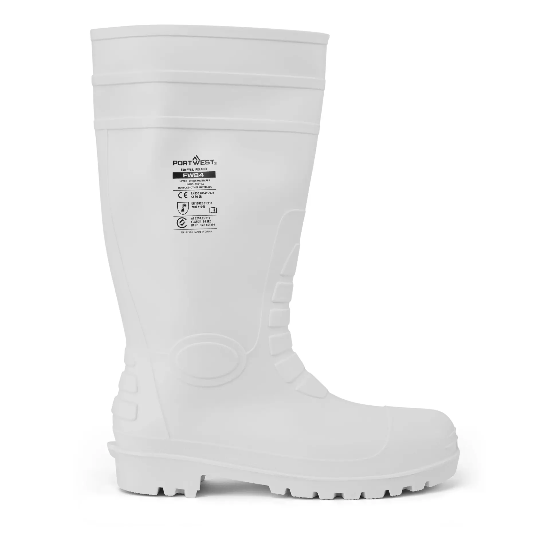 Portwest FW84WHR, Steel PVC Food Wellington S4 FO, White, image 1