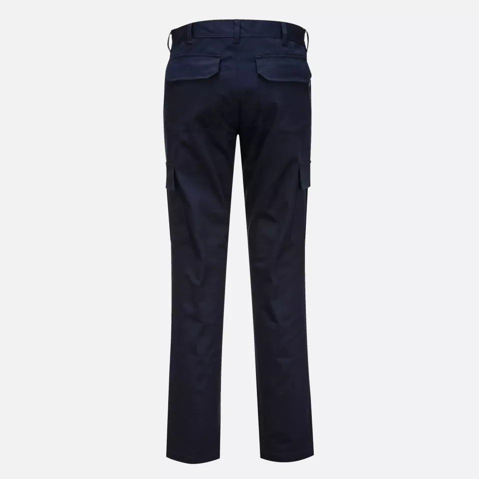 Portwest S231DNS, WX2 Eco Stretch Slim Fit Combat Trousers, Dark Navy Short, image 2, gallery thumbnail