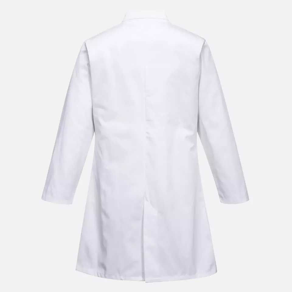 Portwest 2202WHR, Food Industry Men's 1 Pocket Coat, White, image 2, gallery thumbnail