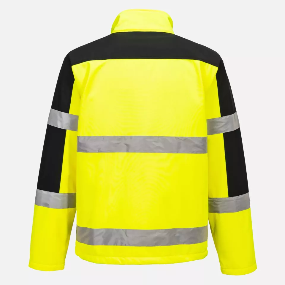 Portwest S429YER, Hi-Vis Contrast Softshell (3L), Yellow, image 2, gallery thumbnail