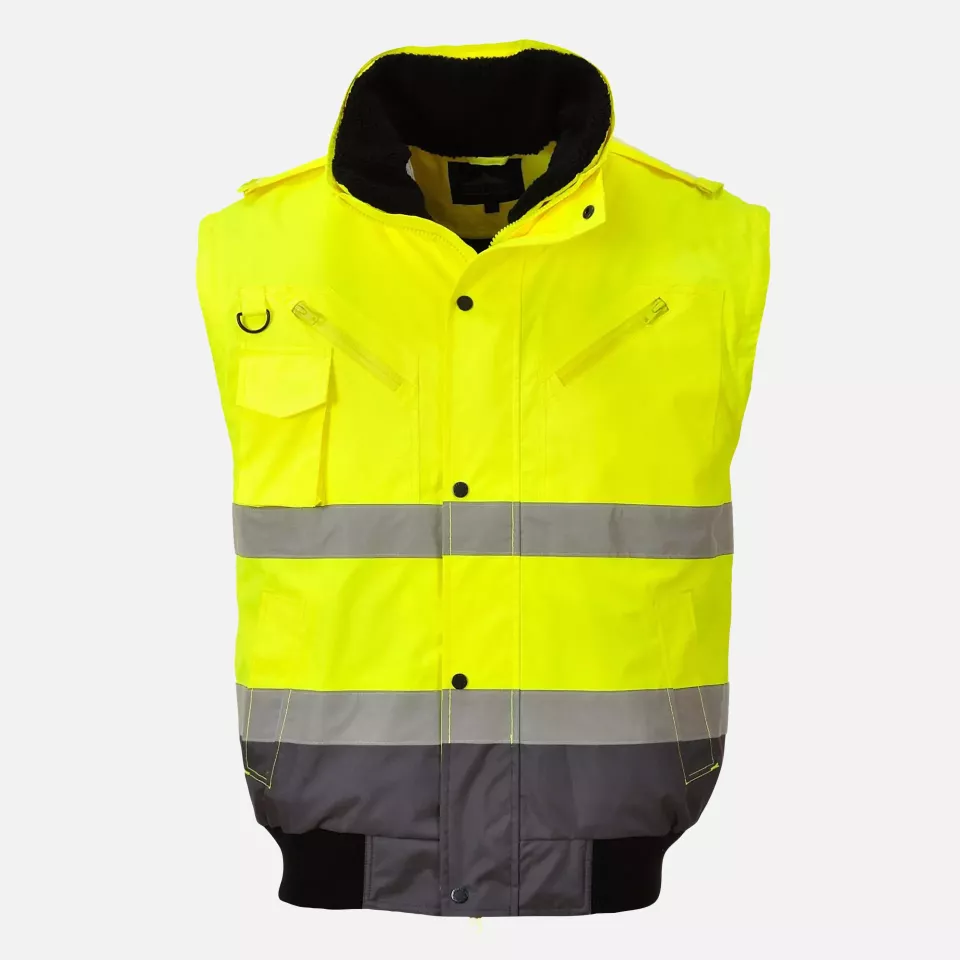 Portwest C465YGY, Hi-Vis 3-in-1 Contrast Bomber Jacket, Yellow/Grey, image 5, gallery thumbnail