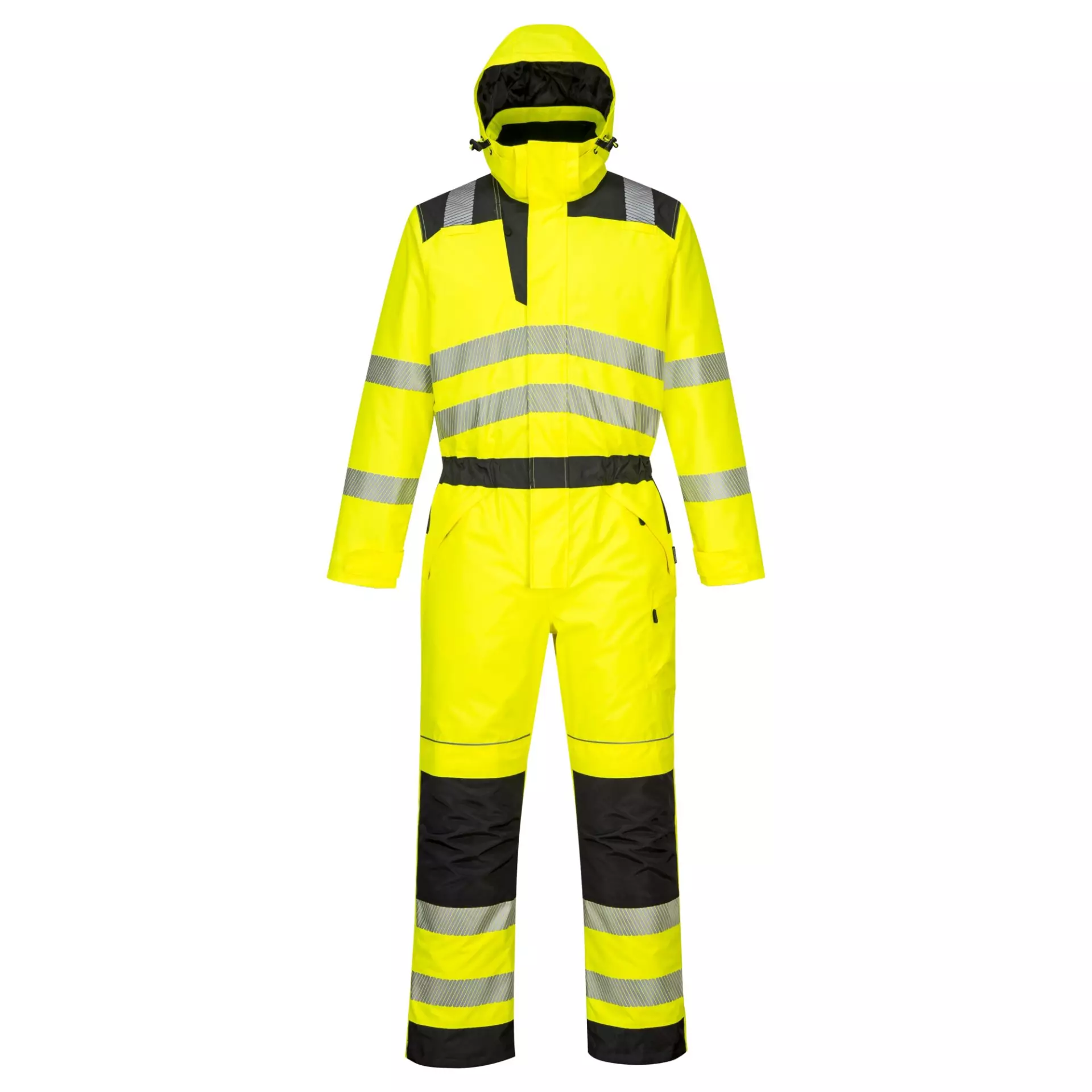 Portwest PW352YBR, PW3 Hi-Vis Winter Coverall, Yellow/Black, image 1