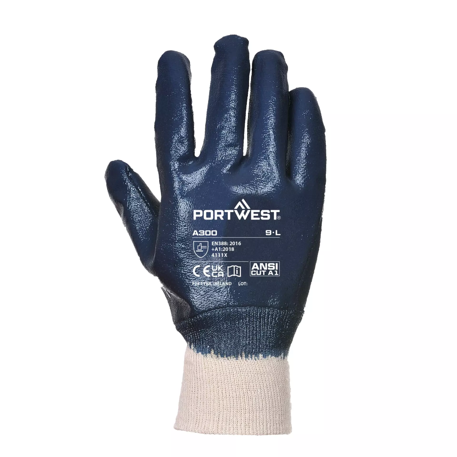 Portwest A300NAR, Nitrile Knitwrist, Navy, image 1