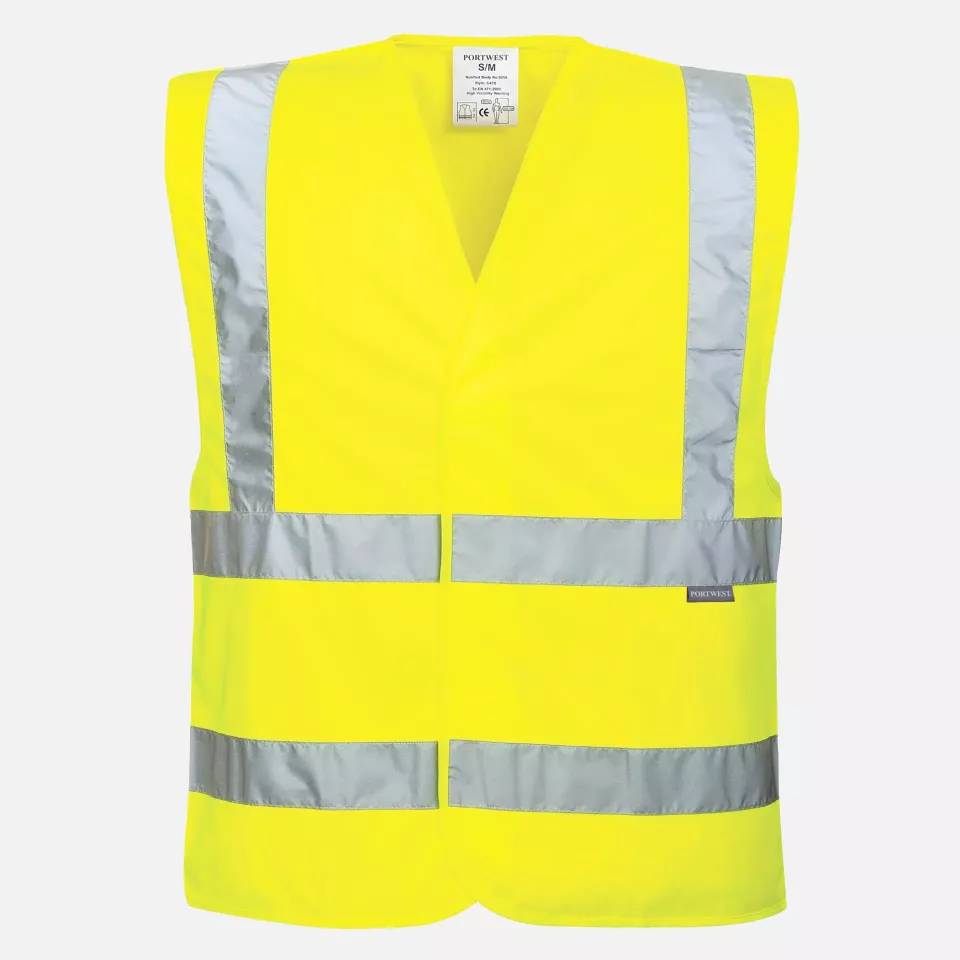 Portwest EC76YER, Eco Hi-Vis Vest, Yellow, image 1, gallery thumbnail