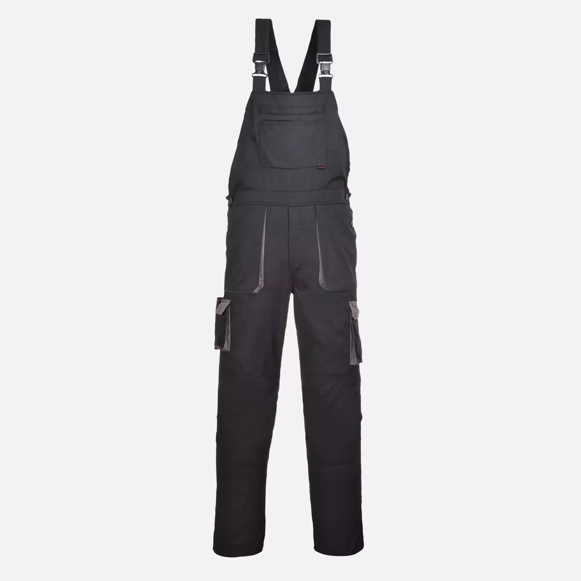 Portwest TX12BKT, Texo Contrast Latzhose, Schwarz Lang, image 1
