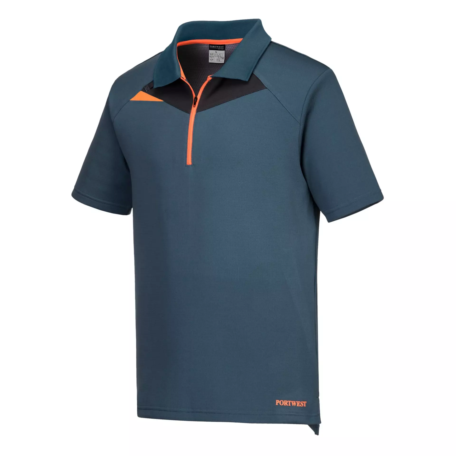 Buy Portwest DX4 Polo Shirt S/S, Metro Blue DX410MBR Droppe
