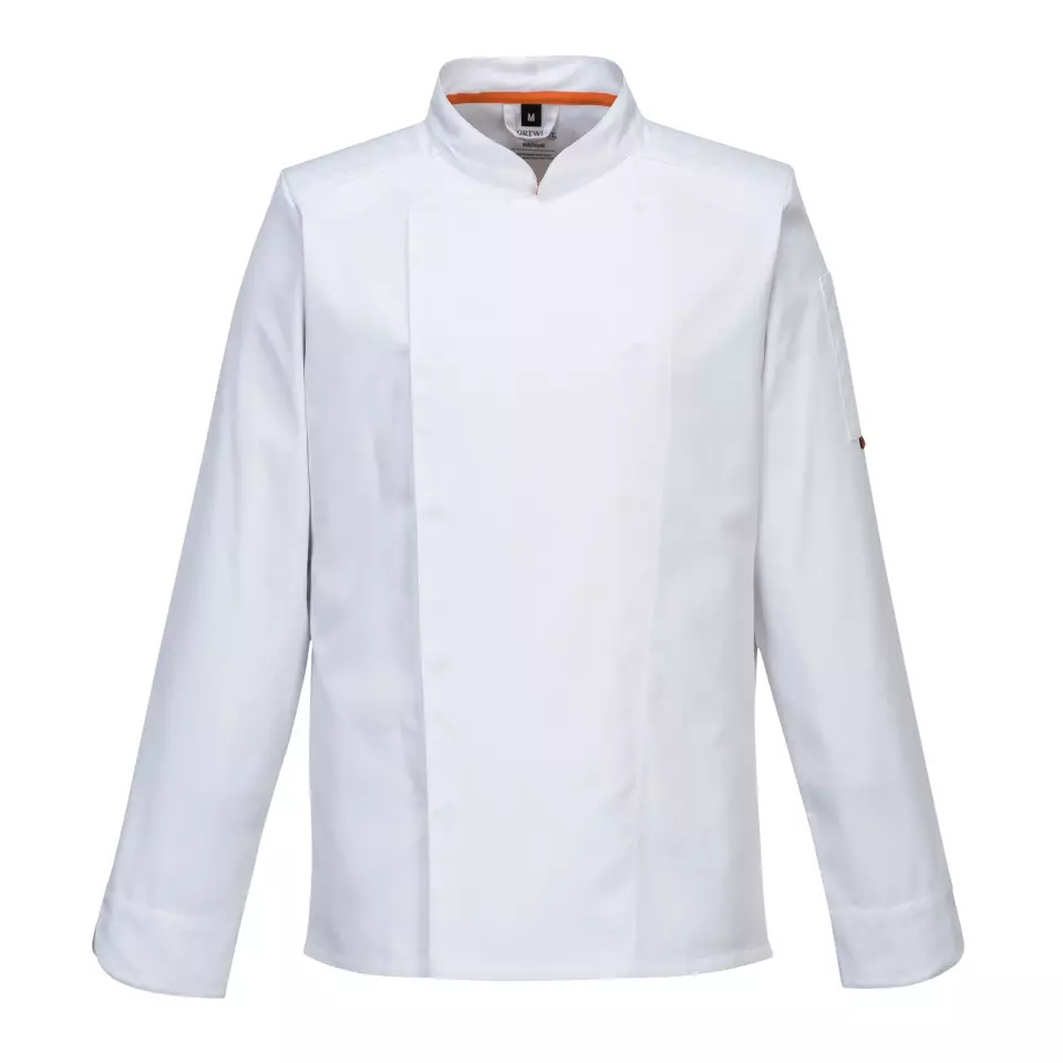 Portwest C846WHR, Chef's MeshAir Pro Stretch Jacket L/S, White, image 1, gallery thumbnail