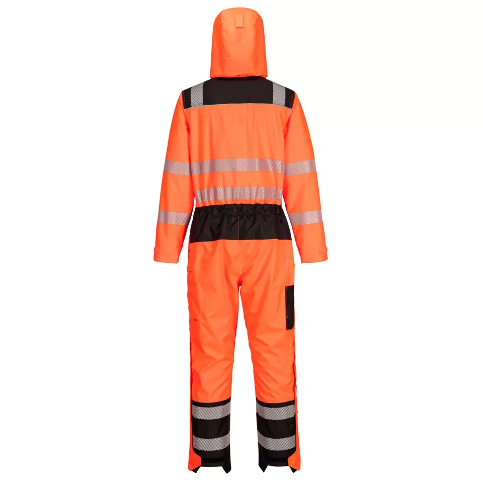 Portwest PW355OBR, PW3 Hi-Vis Rain Coverall, Orange/Black, image 2, gallery thumbnail
