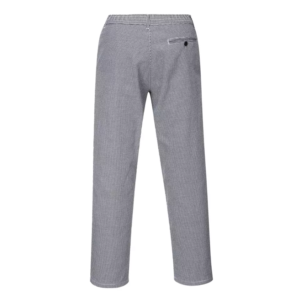 Portwest S068HTR, Harrow Chefs Trousers, Houndstooth, image 2, gallery thumbnail