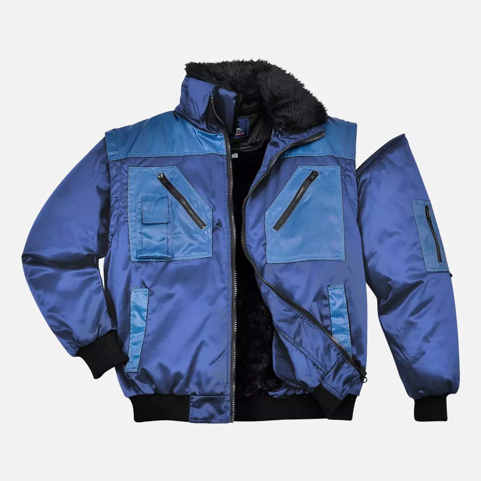 Portwest PJ20NAR, Two Tone Pilot Jacket, Navy, image 3, gallery thumbnail