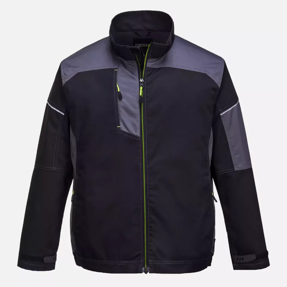Portwest T603BZR, PW3 Work Jacket, Black/Zoom Grey, image 1, gallery thumbnail