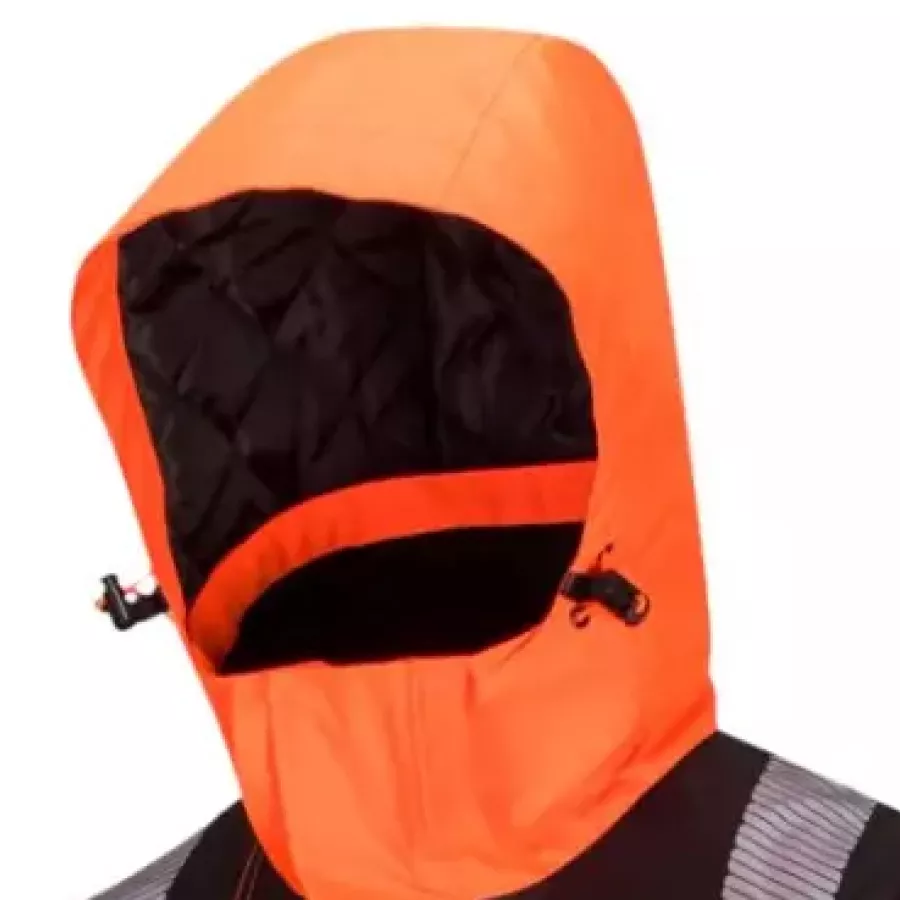 Die **abnehmbare Kapuze** ermöglicht eine schnelle Anpassung an wechselndes Wetter, während Sie komfortabel geschützt bleiben.