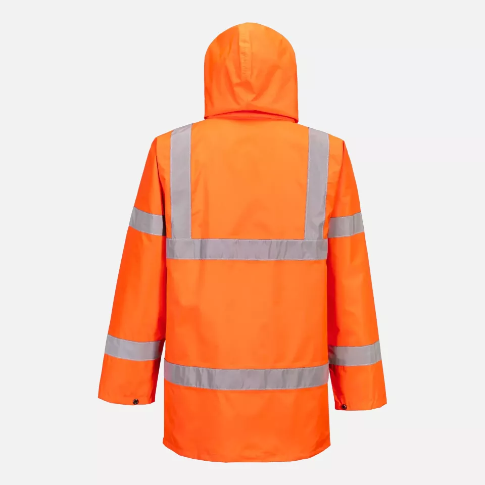 Portwest S160ORR, Hi-Vis Rain Lite Traffic Jacket, Orange, image 3, gallery thumbnail