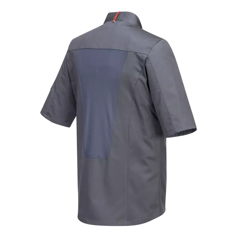 Portwest C738SGR, Chef's MeshAir Pro Jacket S/S, Slate Grey, image 3, gallery thumbnail