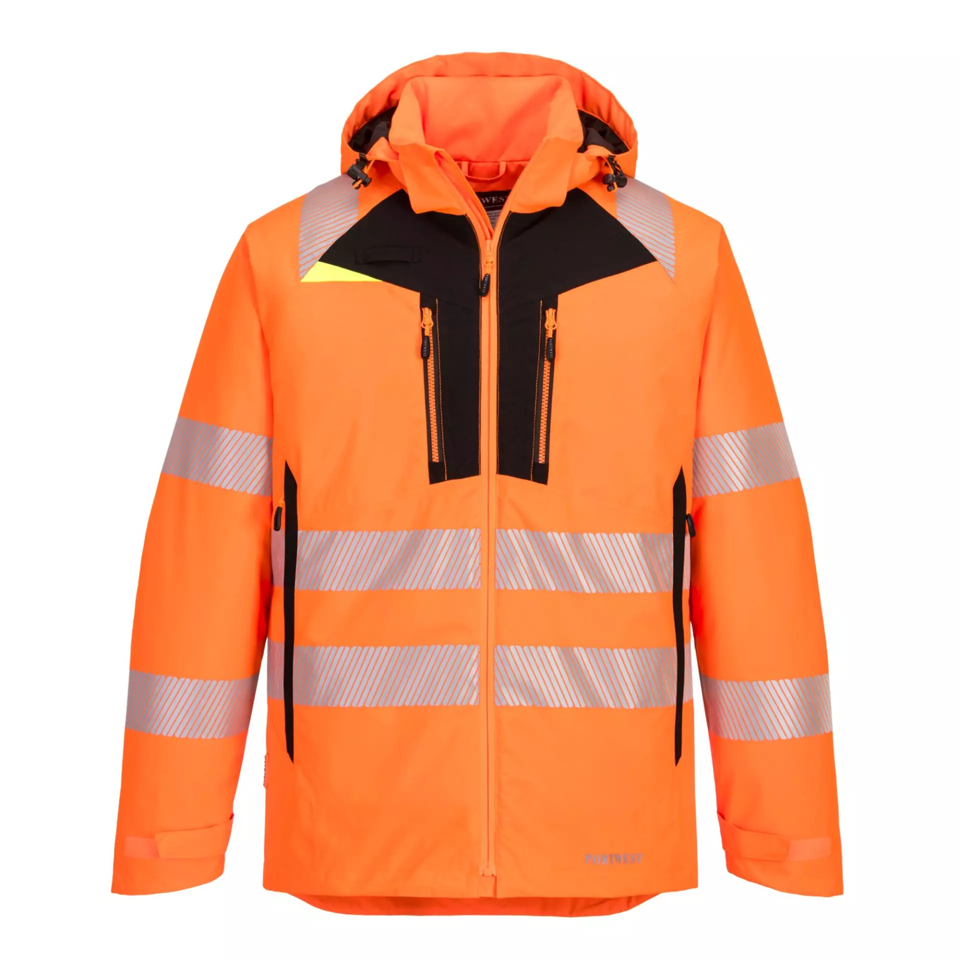 Portwest DX461OBR, DX4 Hi-Vis Winter Jacket, Orange/Black, image 1