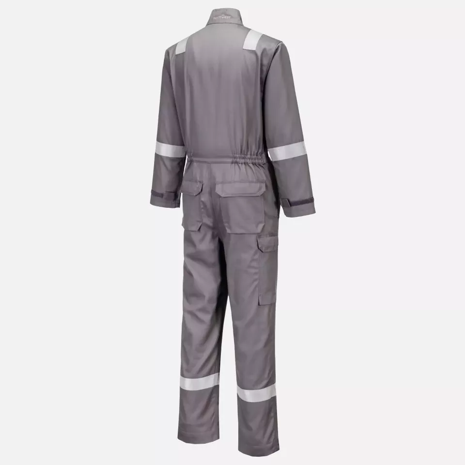 Portwest FR513GRR, Bizflame Work Chemical Resistant FR Coverall, Grey, image 2, gallery thumbnail