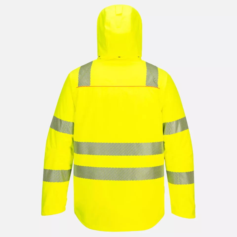 Portwest DX461YBR, DX4 Hi-Vis Winter Jacket, Yellow/Black, image 5, gallery thumbnail