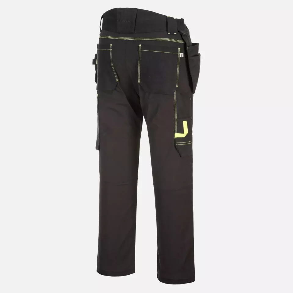 Portwest T706BKR, WX3 Eco Stretch Holster Trousers, Black, image 2, gallery thumbnail