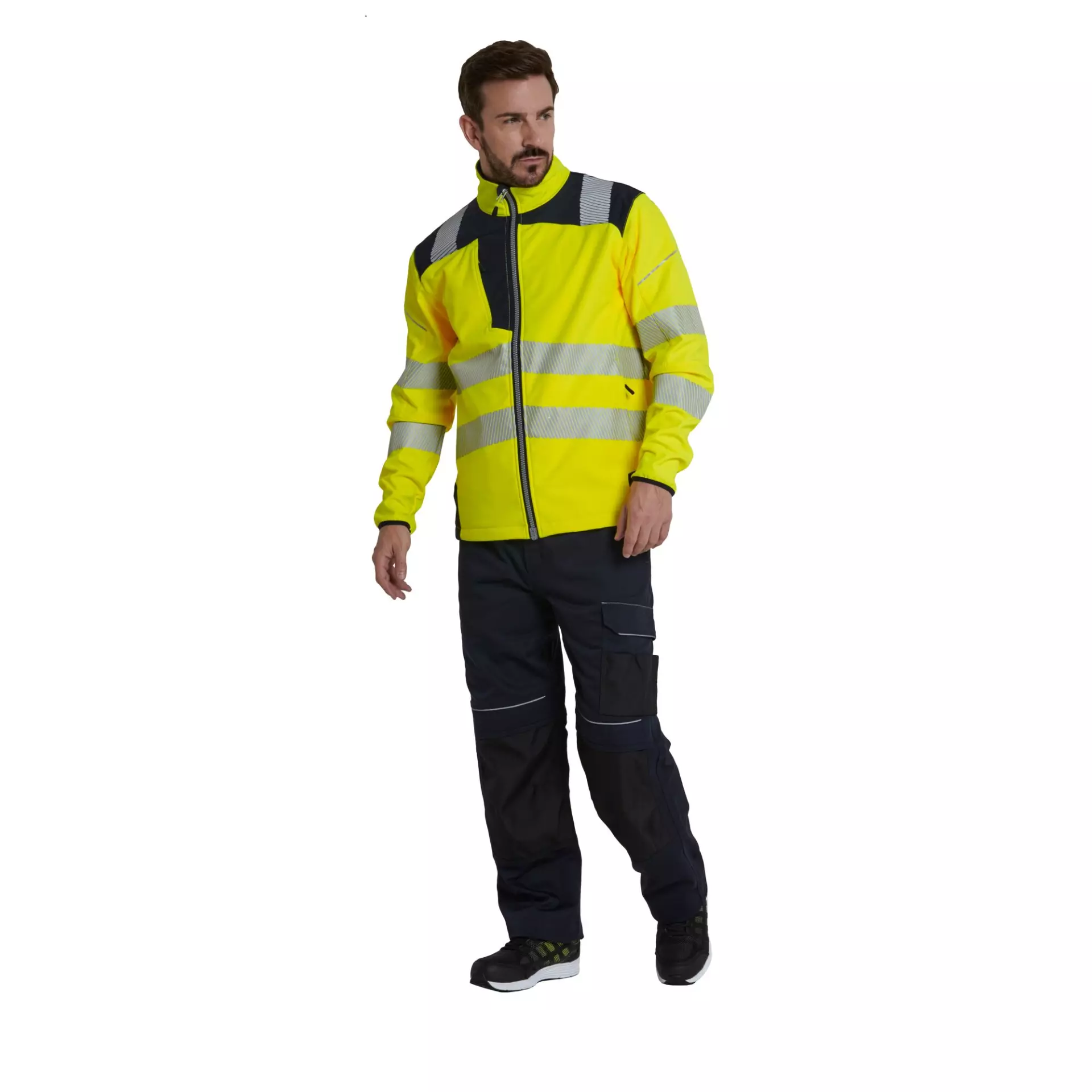 Portwest T402YBR, PW3 Hi-Vis Softshell (3L), Yellow/Black, image 6