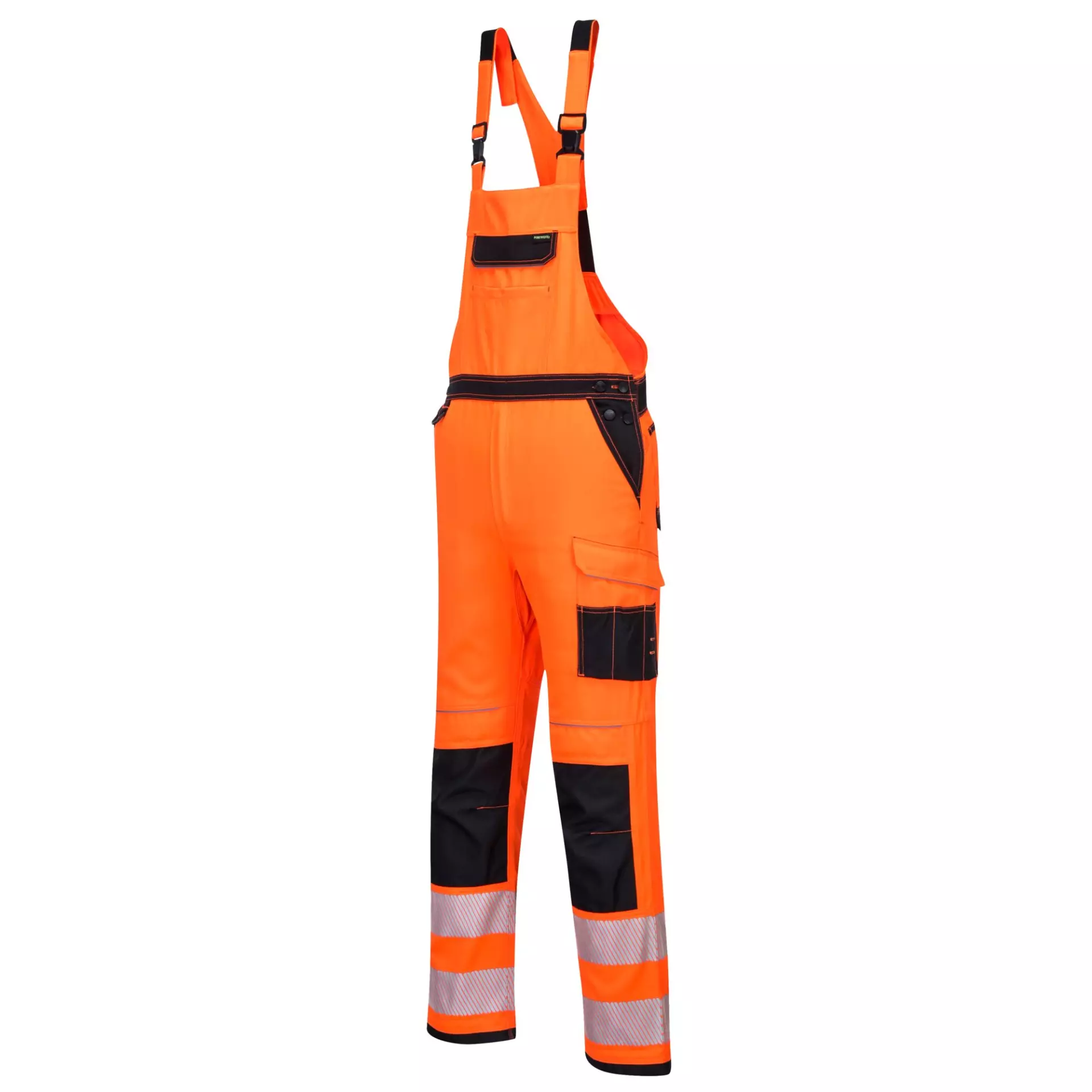 Portwest PW344OBR, PW3 Hi-Vis Bib and Brace, Orange/Black, image 3