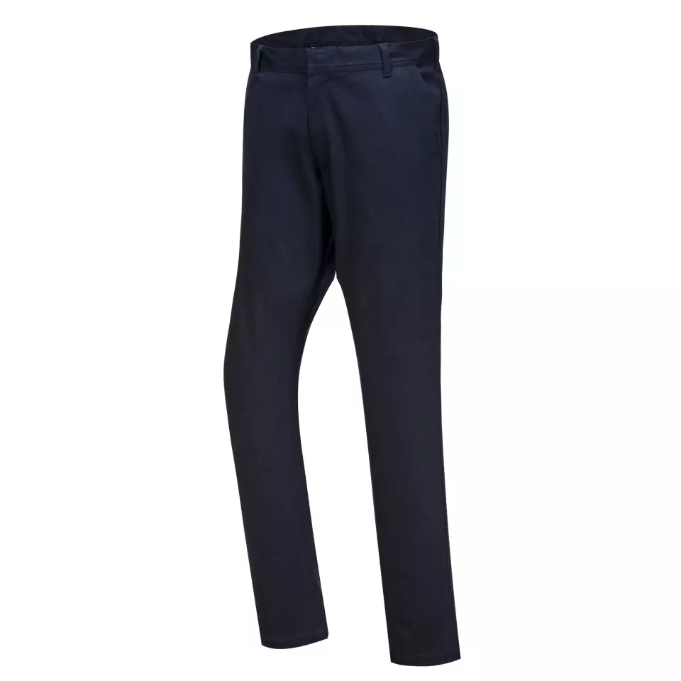 Portwest S232DNS, WX2 Eco Stretch Slim Chino Trousers, Dark Navy Short, image 3, gallery thumbnail