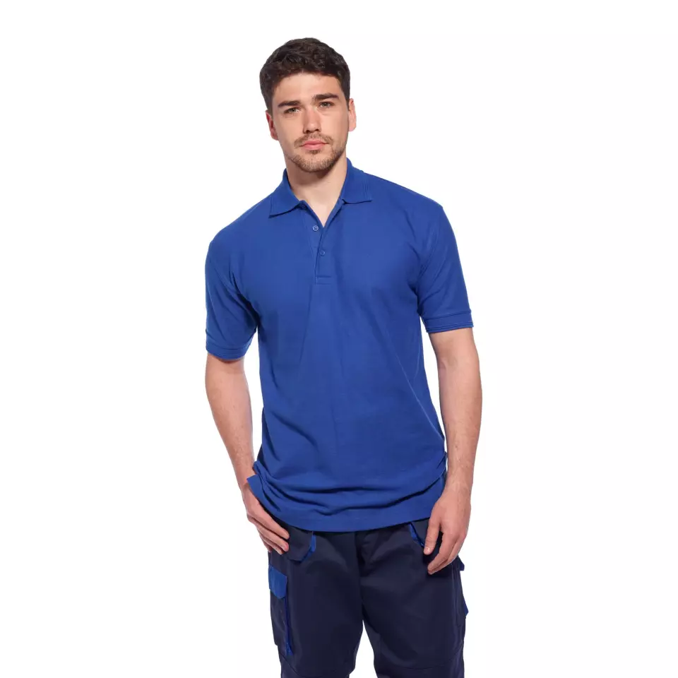 Portwest B210AQR, Naples Polo Shirt S/S, Aqua, image 5, gallery thumbnail