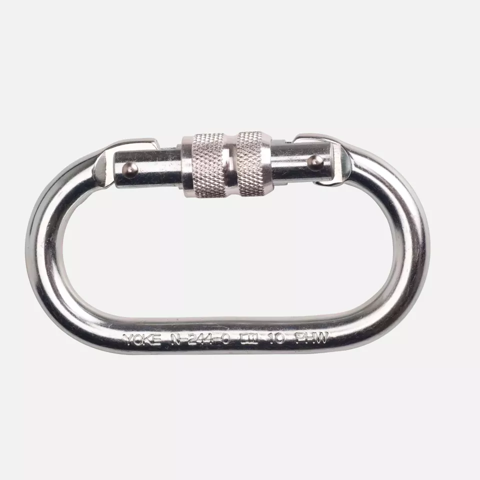 Portwest FP30SIR, Screwgate Carabiner, Silver, image 1, gallery thumbnail
