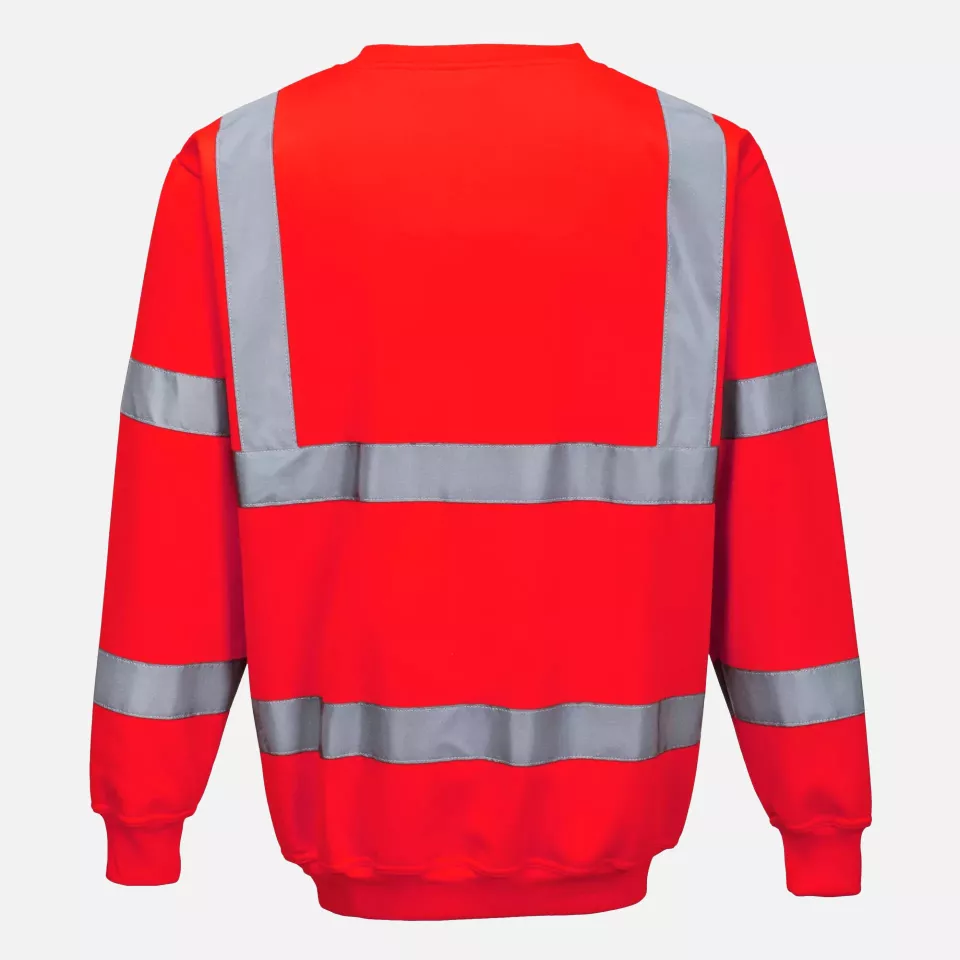 Portwest B303RER, Hi-Vis Sweatshirt, Red, image 1, gallery thumbnail