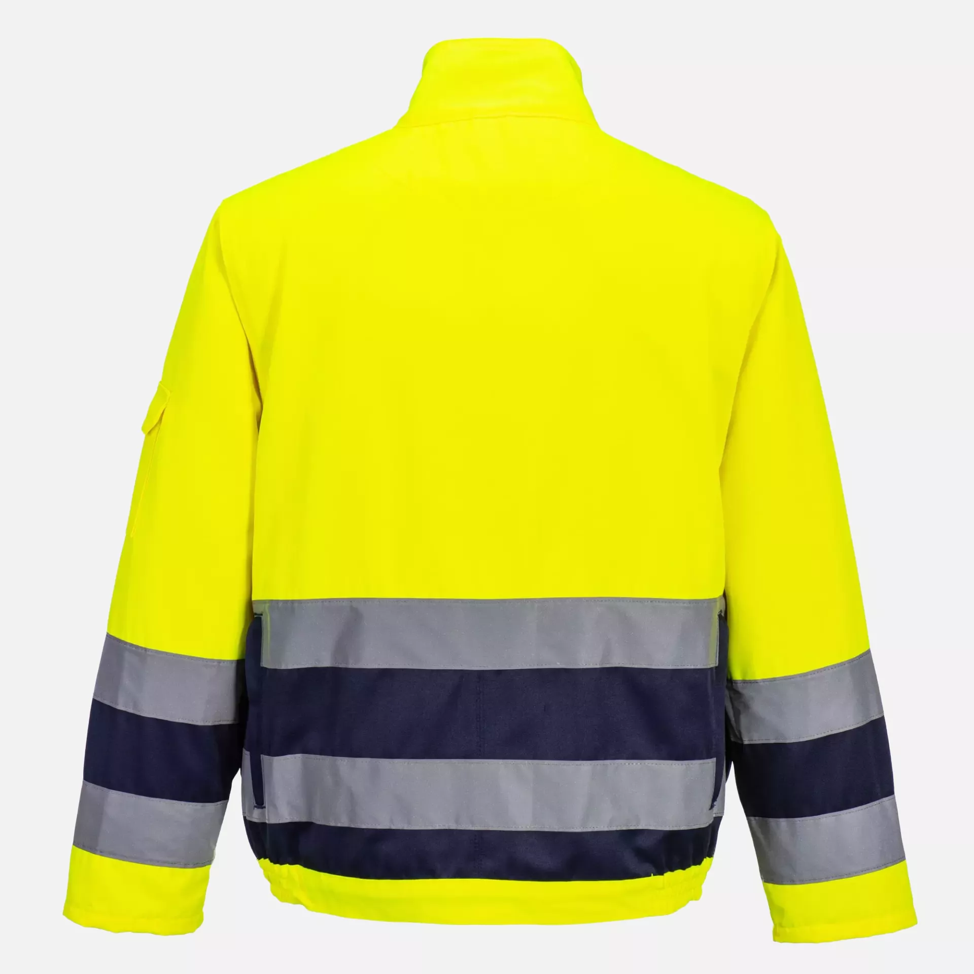 Portwest TX50YNR, Lille Hi-Vis Contrast Bomber Jacket, Yellow/Navy, image 2