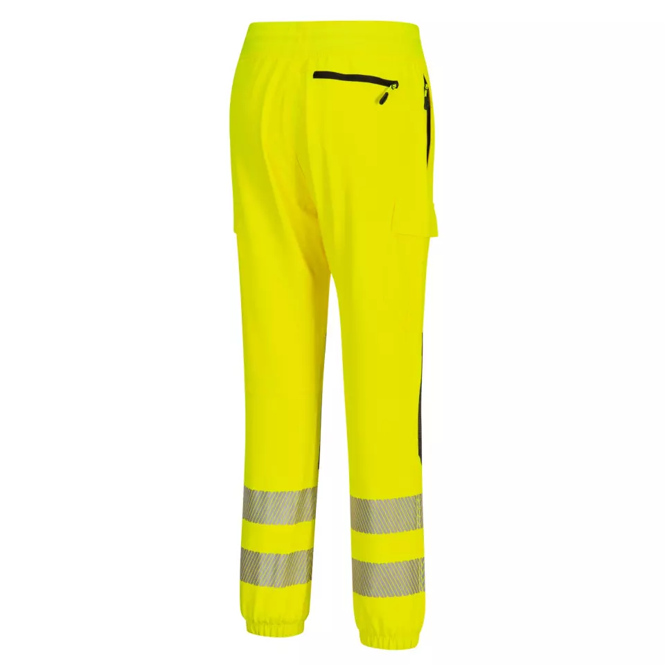 Portwest KX346YBR, PW3 Hi-Vis Flexi Jogger, Yellow/Black, image 4, gallery thumbnail