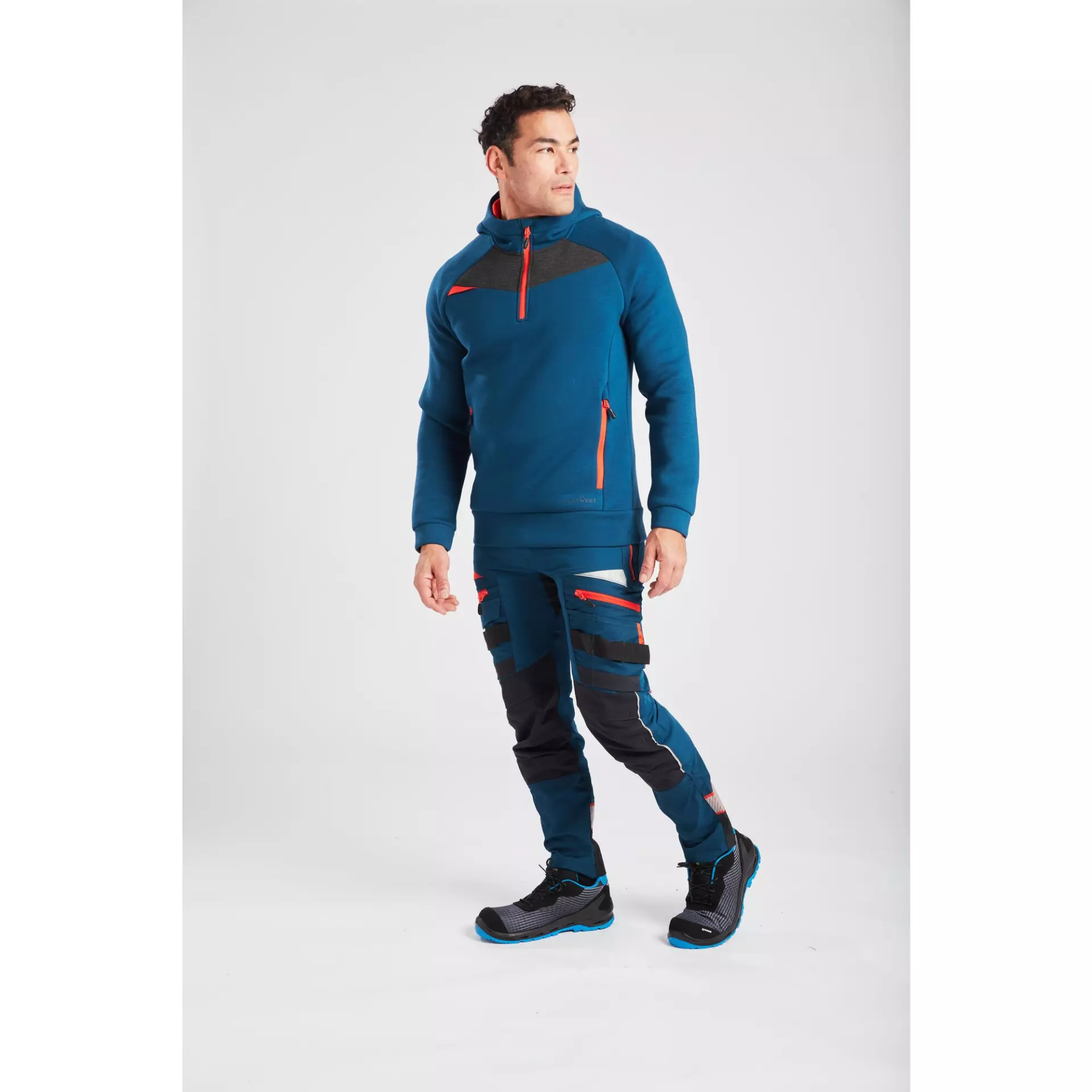 Portwest DX467MBR, DX4 Hoodie mit kurzem Reißverschluss, Metro Blau, image 4