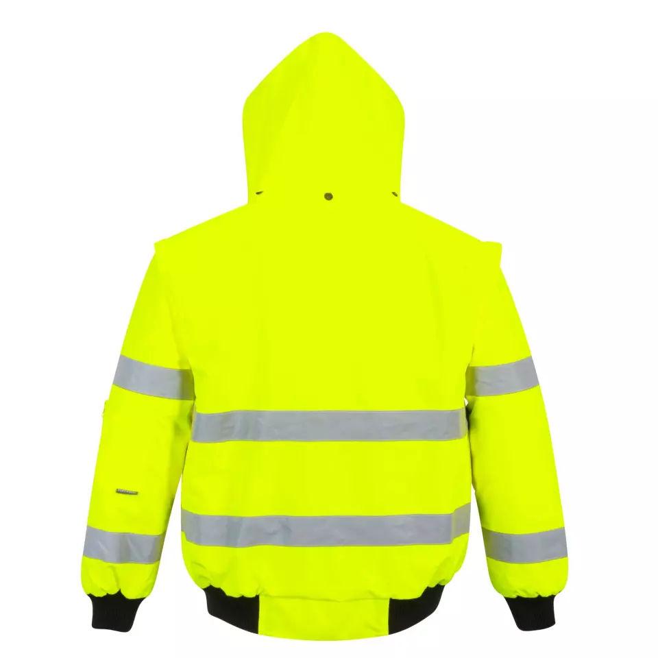 Portwest C467YER, Hi-Vis 3-in-1 Bomber Jacket, Yellow, image 2, gallery thumbnail