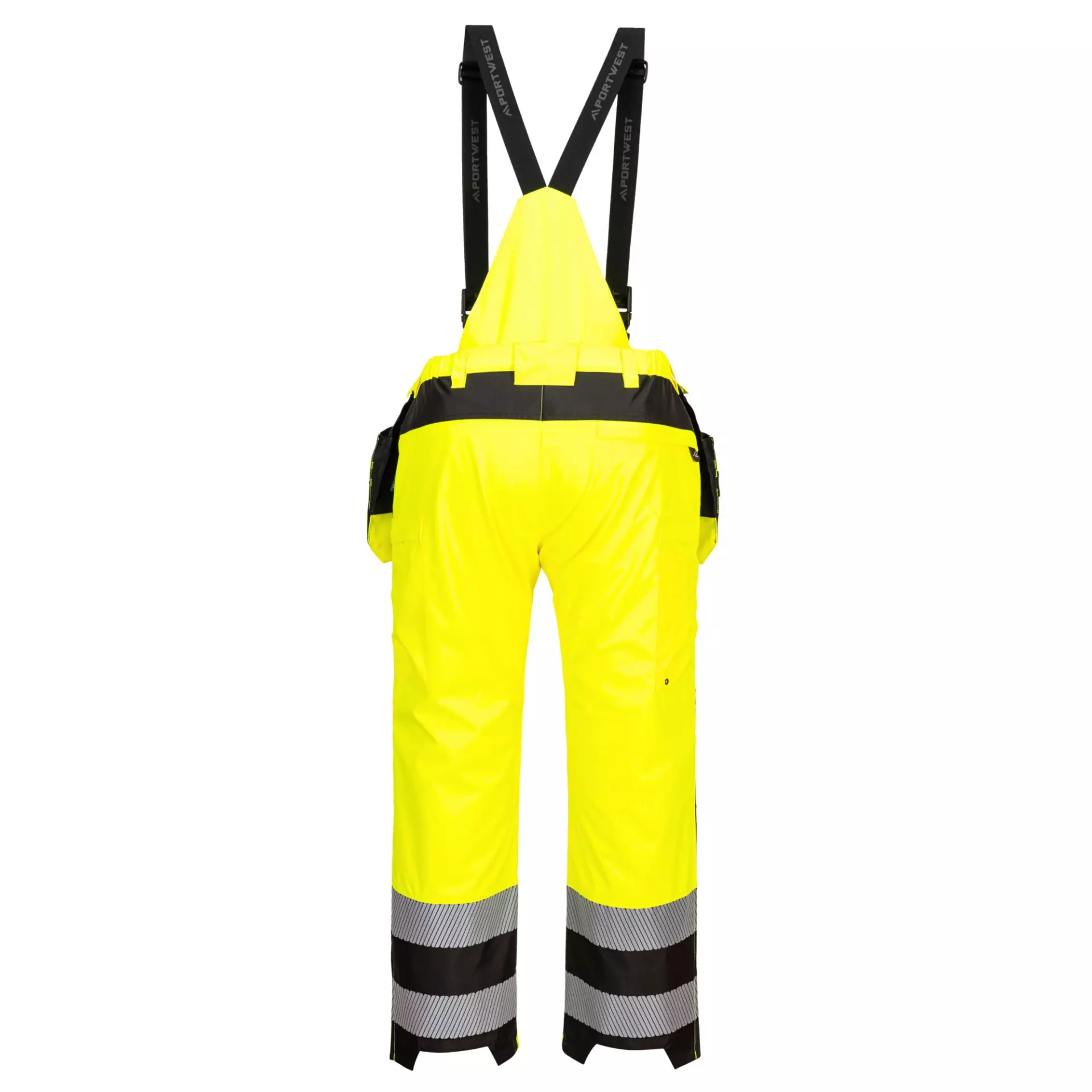 Portwest PW356YBR, PW3 Hi-Vis Rain Trousers, Yellow/Black, image 2