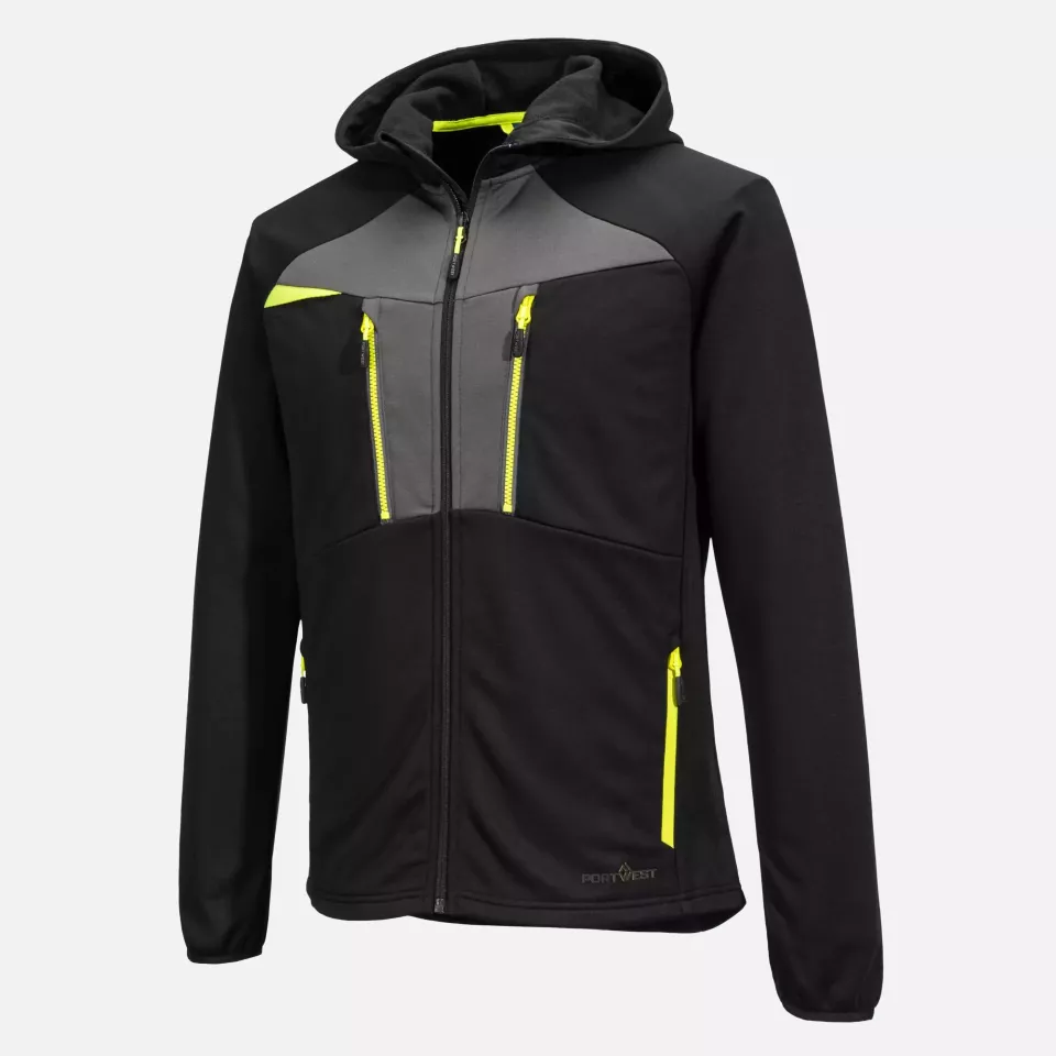 Portwest DX417BKR, DX4 Technical Fleece, Black, image 3, gallery thumbnail