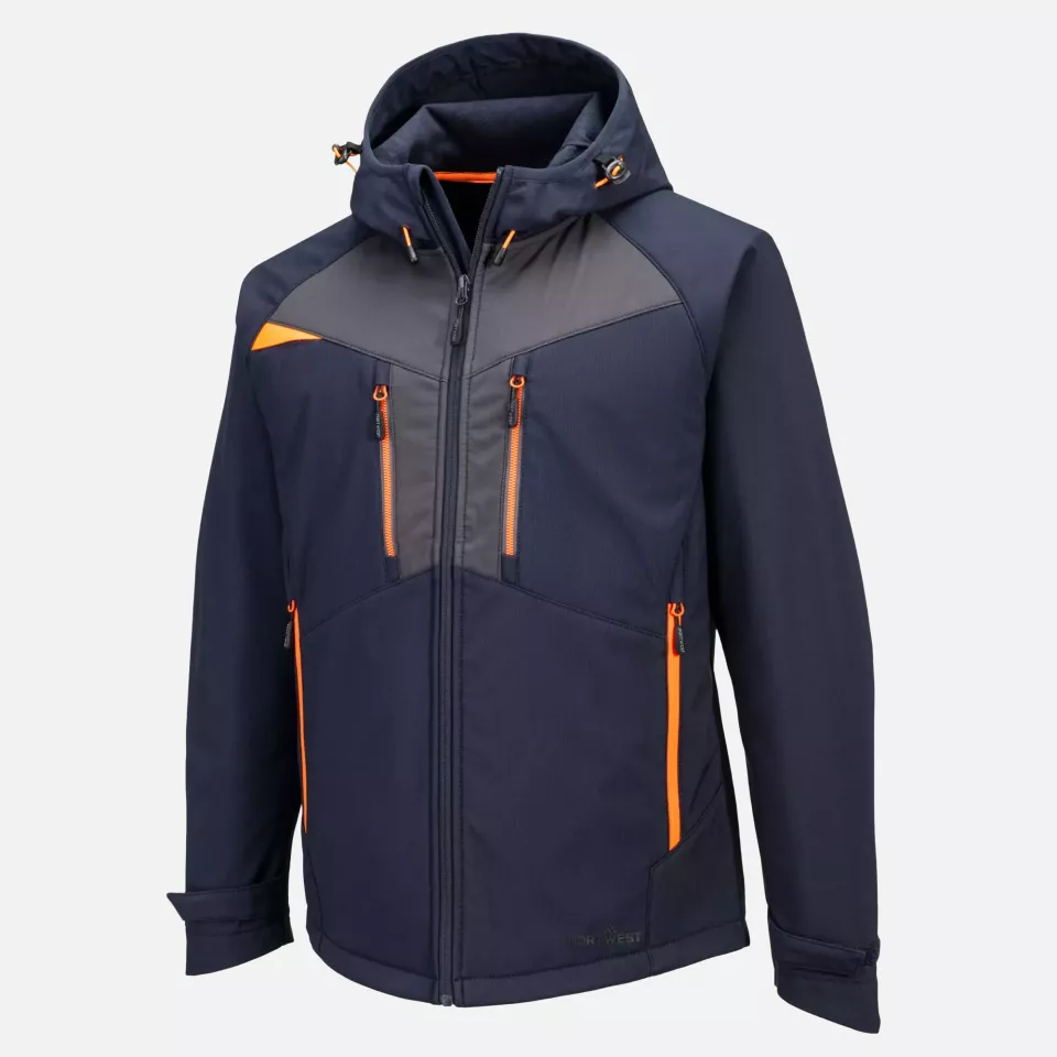 Portwest DX474DNR, DX4 Softshelljacke mit Kapuze (3L), Dunkelmarine, image 4, gallery thumbnail