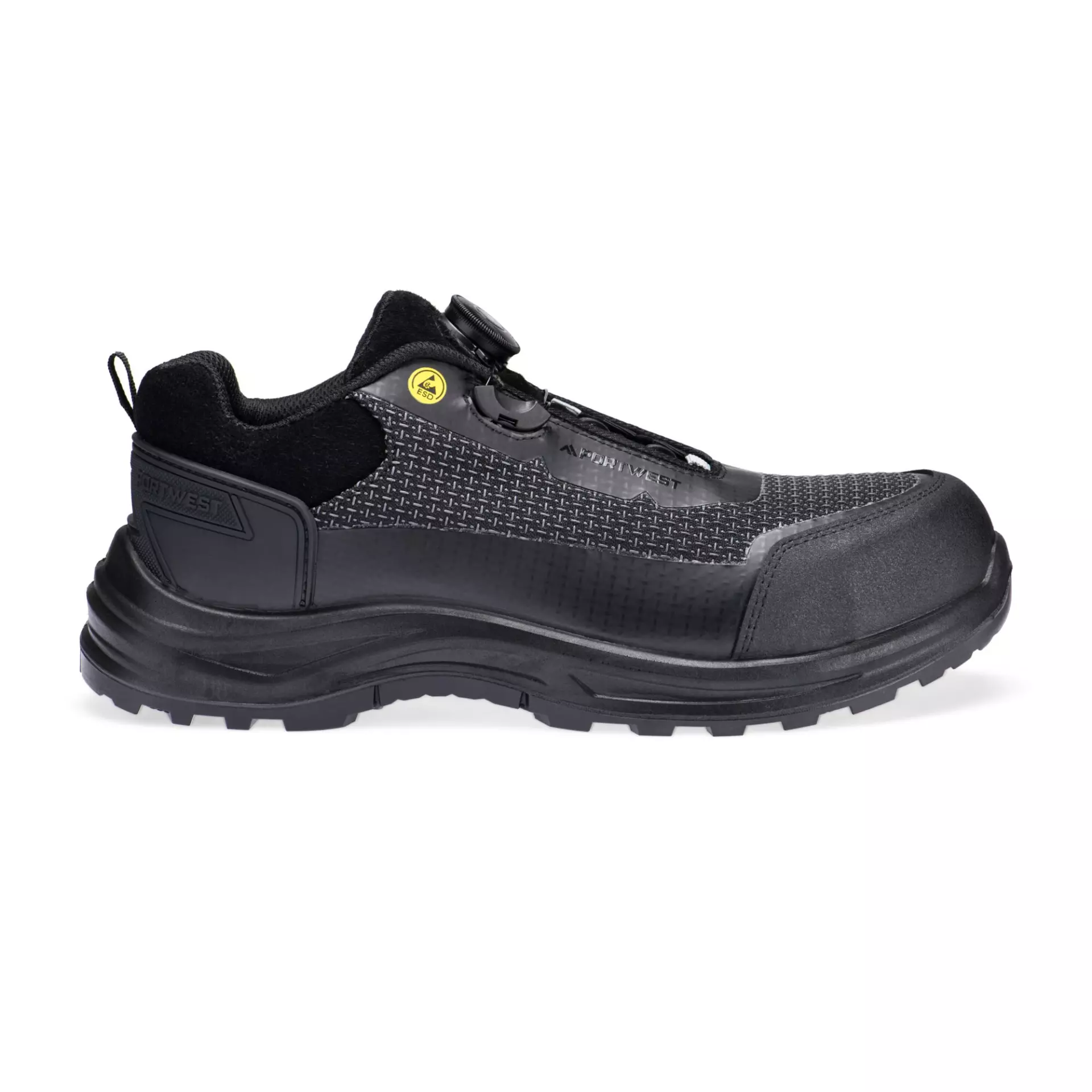 Portwest FE05BGY, Girder Composite Low Shoe S3S ESD SR FO, Black/Grey, image 1