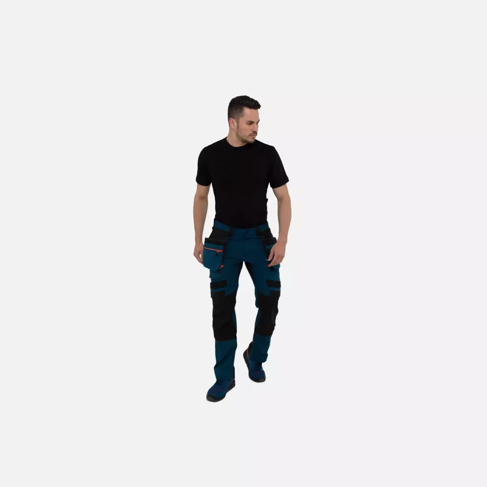 Portwest DX440MBR, DX4 Detachable Holster Pocket Trousers, Metro Blue, image 8, gallery thumbnail