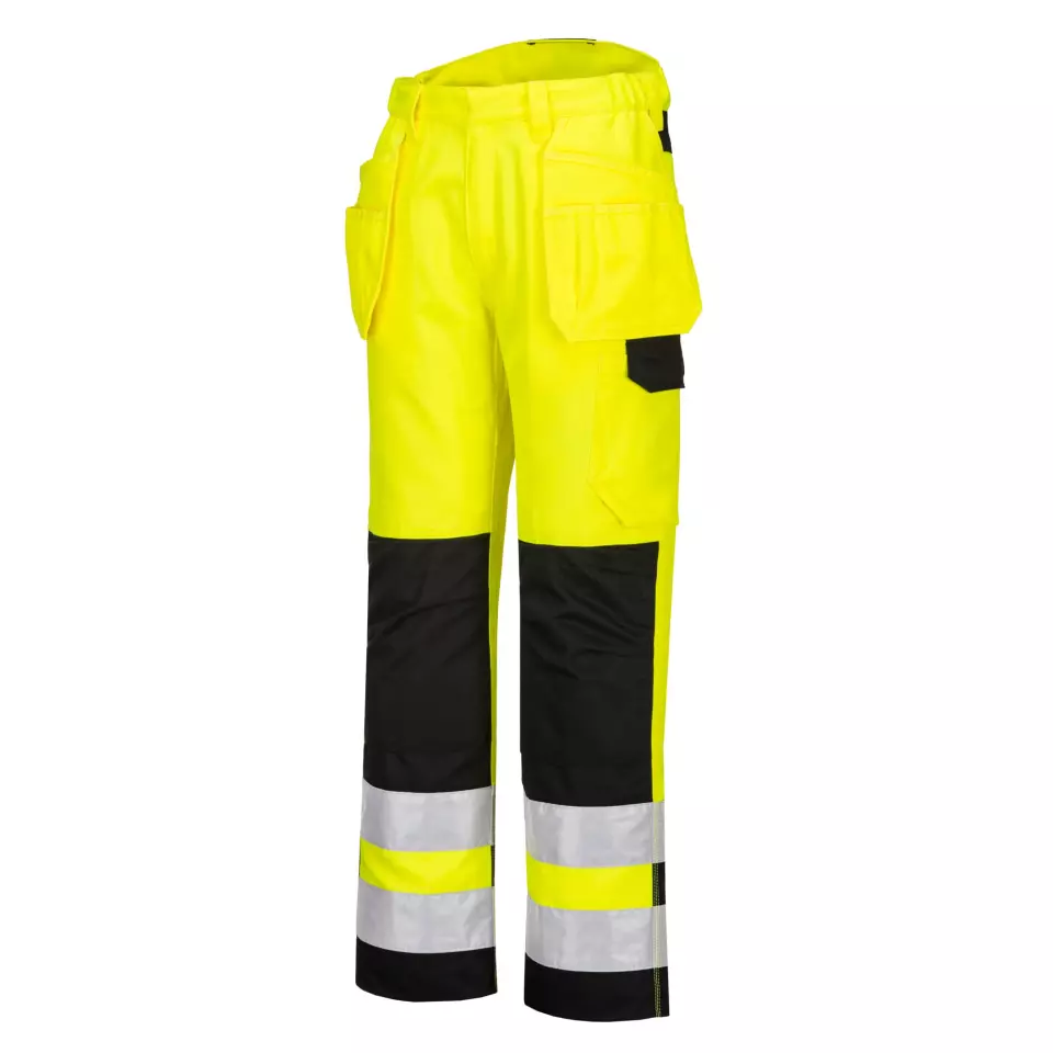 Portwest PW242YBR, PW2 Hi-Vis Holster Pocket Trousers, Yellow/Black, image 6, gallery thumbnail