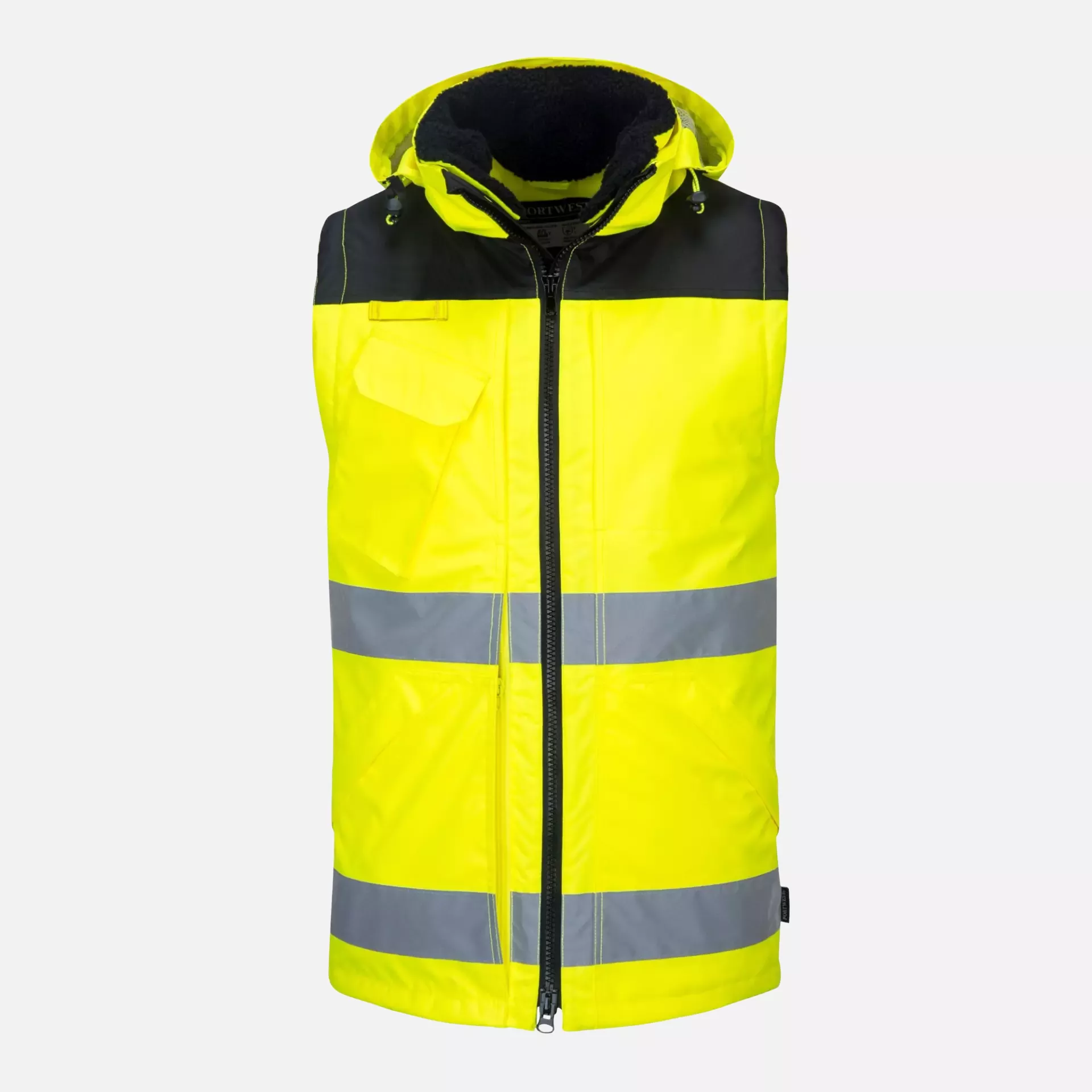 Portwest C469YBR, Hi-Vis 3-in-1 Contrast Winter Pro Jacket, Yellow/Black, image 3