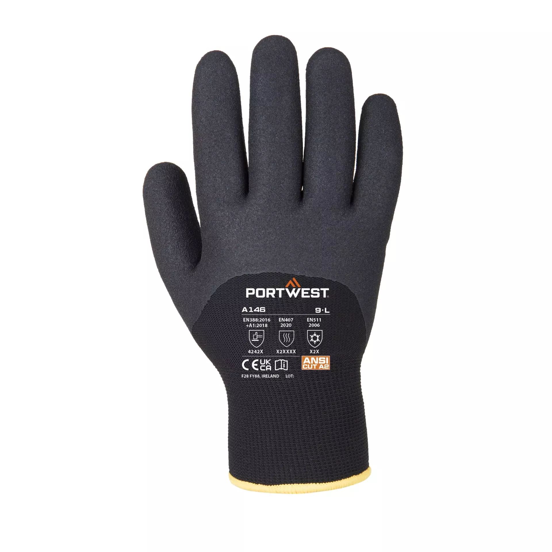 Portwest A146BKR, Arctic Winter Glove, Black