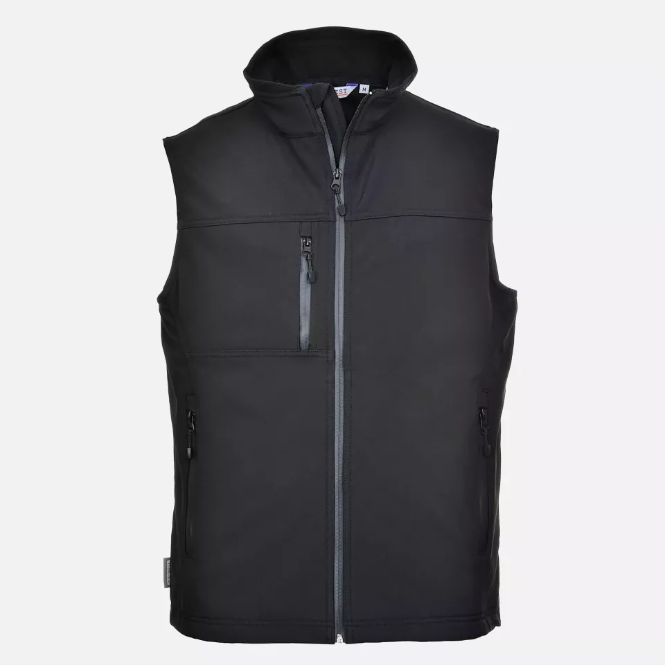 Portwest TK51BKR, Softshell Bodywarmer (3L), Black, image 1, gallery thumbnail
