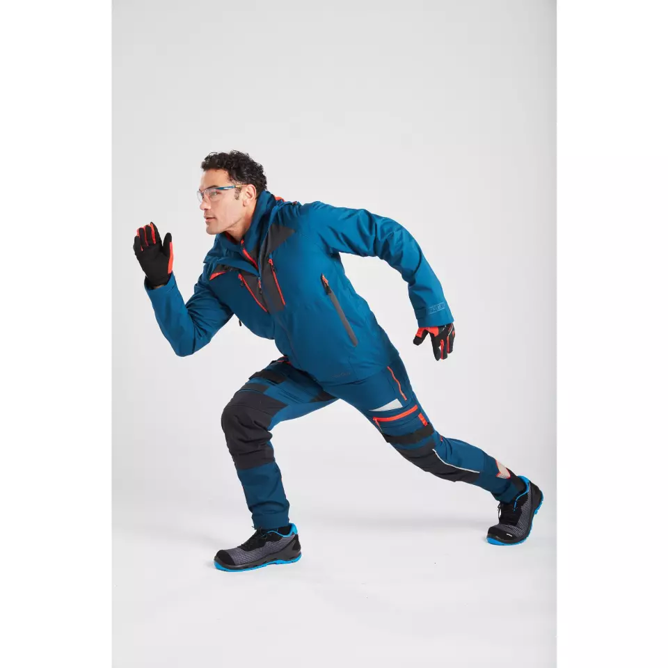 Portwest DX463MBR, DX4 Rain Jacket, Metro Blue, image 7, gallery thumbnail