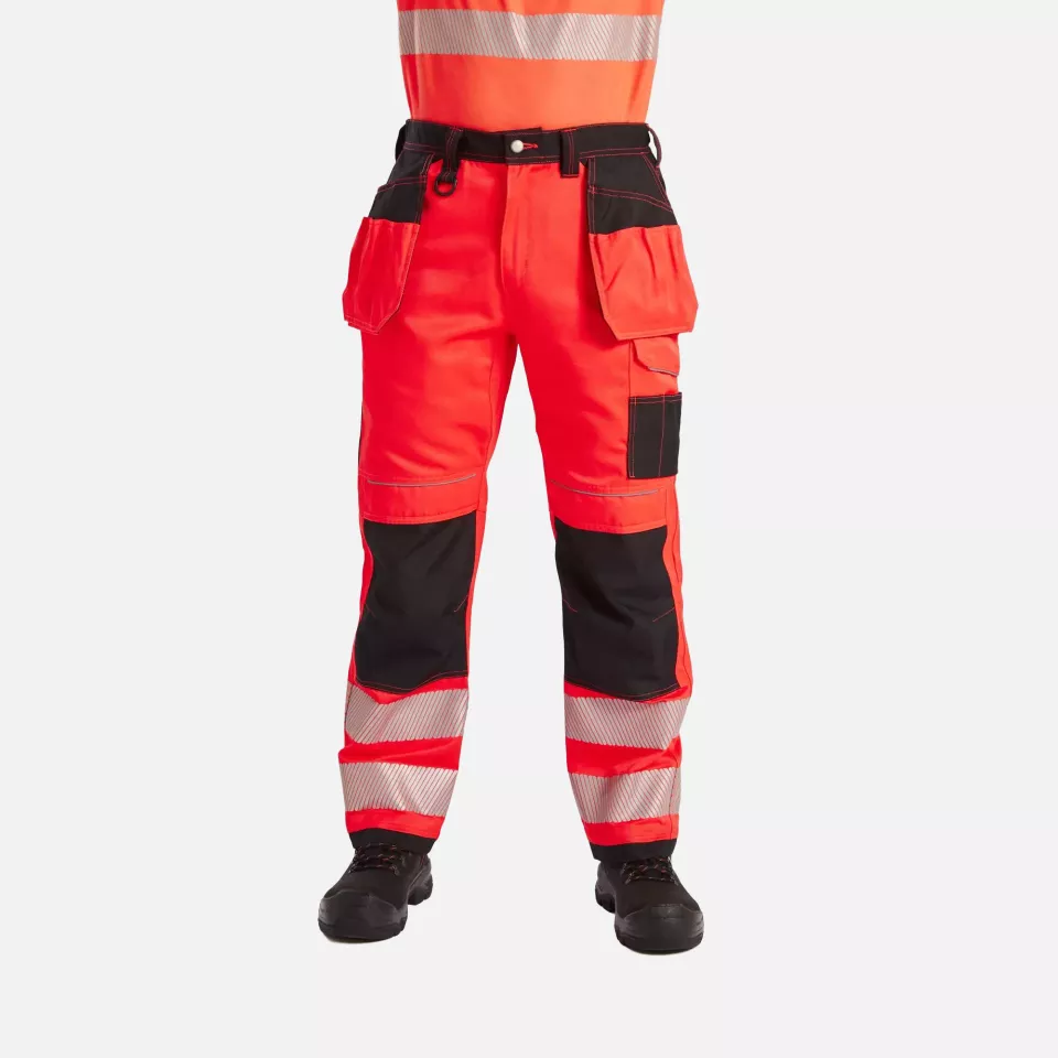 Portwest T501RBK, PW3 Hi-Vis Arbeitshose mit Holstertaschen, Rot/Schwarz, image 5, gallery thumbnail