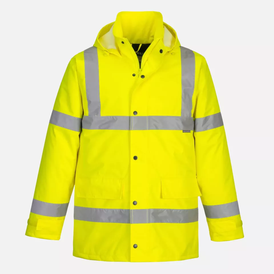 Portwest S460YER, Hi-Vis Winter Traffic Jacket, Yellow, image 1, gallery thumbnail